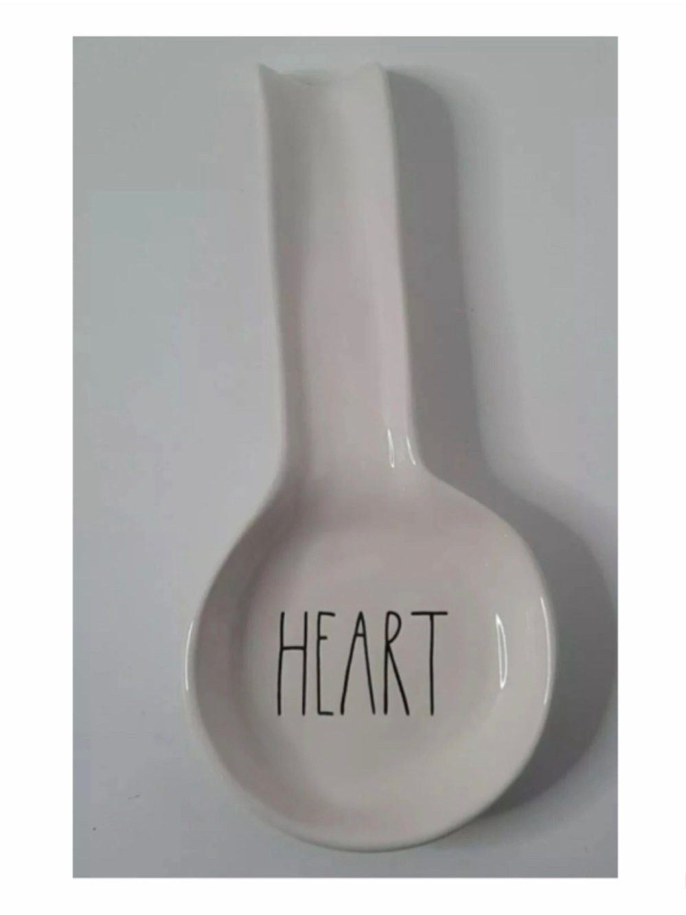 NEW Rae Dunn Heart Spoon Rest White Ceramic Kitchenware